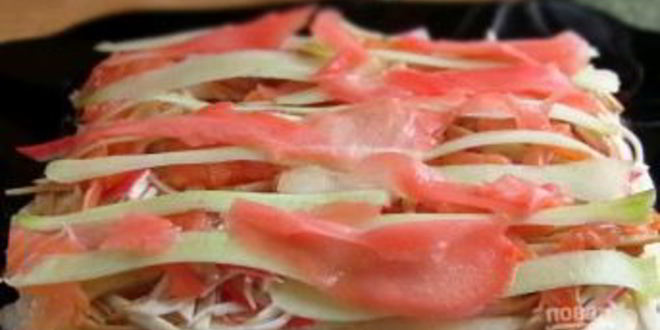 Рецепт суш-торта закусочный