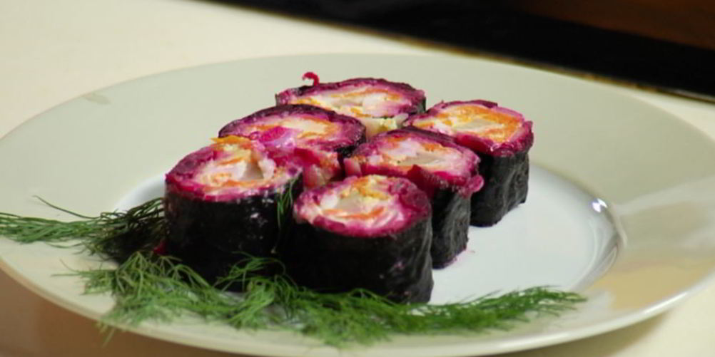 Как приготовить суши в шубе