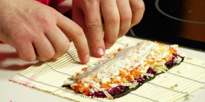Рецепт суш в шубе
