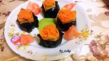 Рецепт Темари-суш с нори и японским омлетом