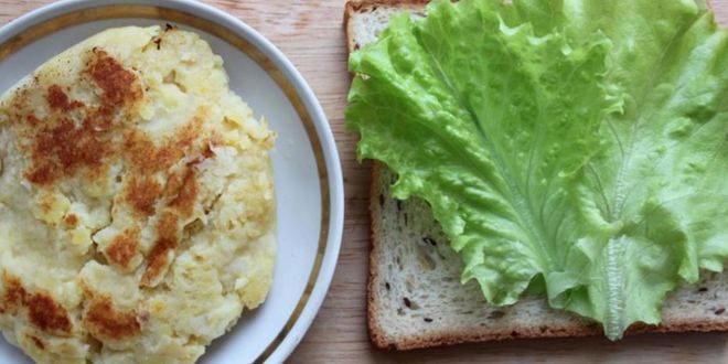 Рецепт открытого сэндвича с картофелем и ветчиной