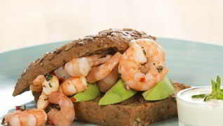 Рецепт Сэндвича с креветками и авокадо