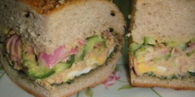 Рецепт сэндвича с салатом ницца
