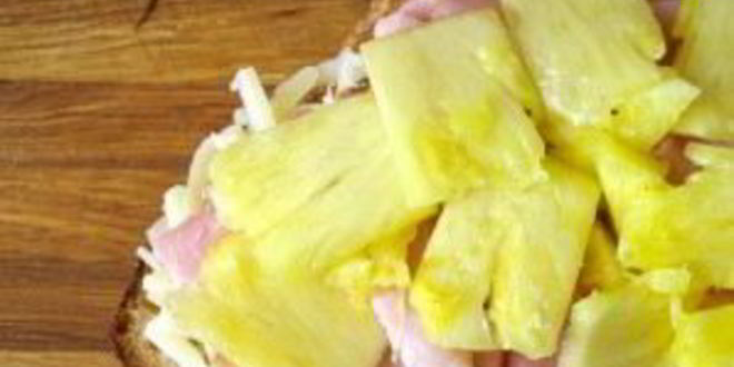 Рецепт сэндвича с ветчиной и ананасами