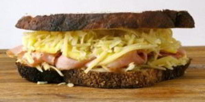 Рецепт сэндвича с ветчиной и ананасами