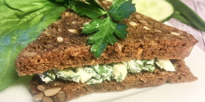 Рецепт сэндвича с зеленым салатом