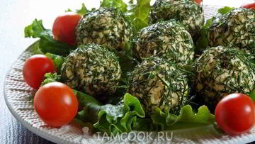 Рецепт Сырных шариков с черри