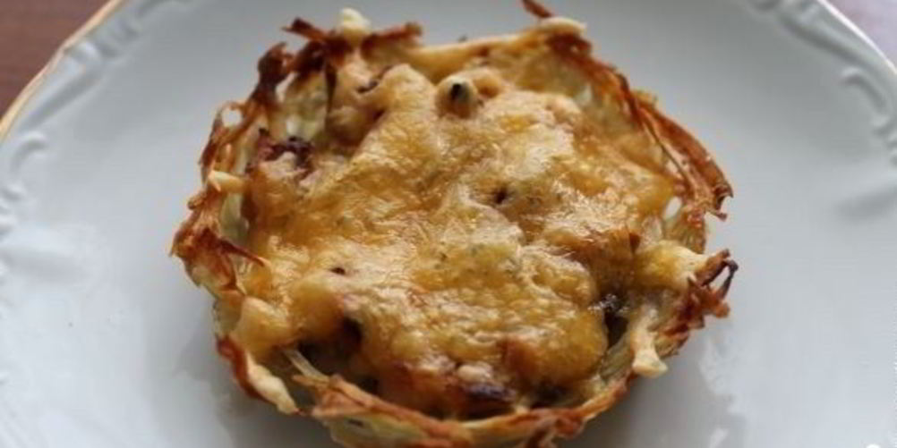 Как приготовить картофельные тарталетки с грибами