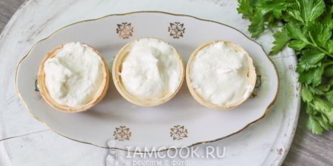 Рецепт тарталеток с икрой и творожным сыром