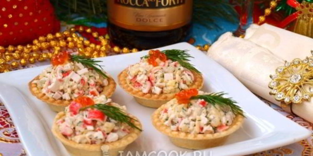 Как приготовить тарталетки с крабовыми палочками