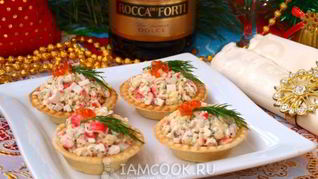 Рецепт Тарталеток с крабовыми палочками