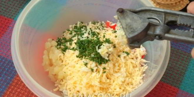 Рецепт тарталеток с крабовыми палочками