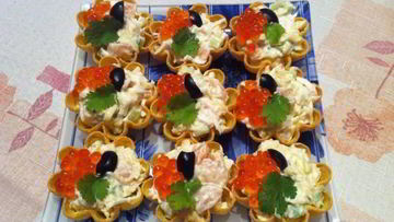 Рецепт Тарталеток с красной рыбой