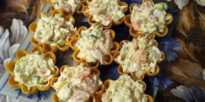 Рецепт тарталеток с красной рыбой