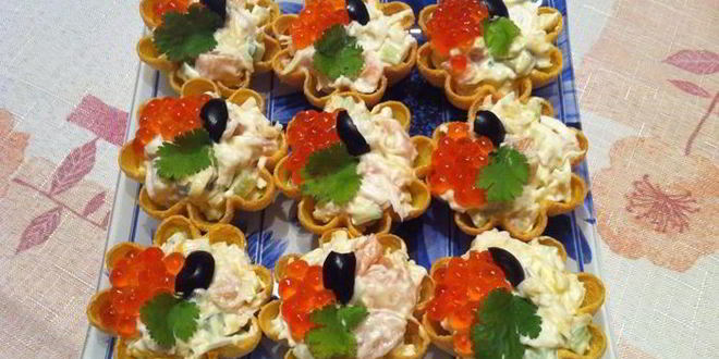 Рецепт тарталеток с красной рыбой