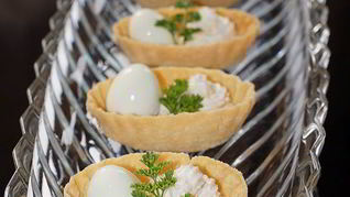Рецепт Тарталеток с перепелиными яйцами