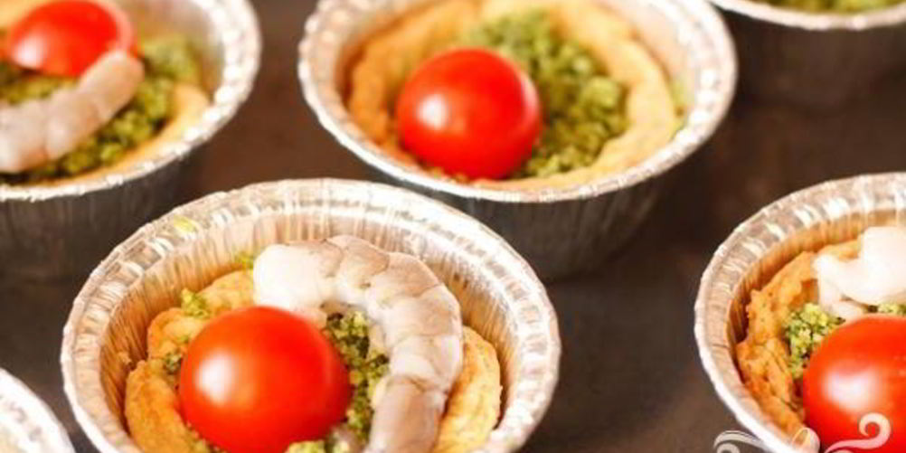 Как приготовить тарталетки с песто и креветками