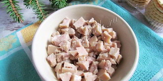 Рецепт тарталеток с салатом из печени трески