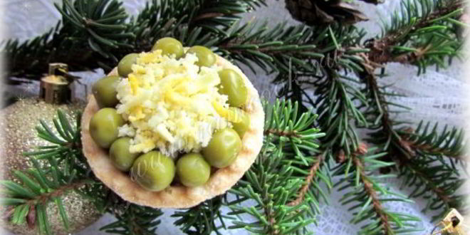 Рецепт тарталеток с салатом из печени трески