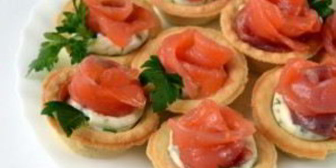 Рецепт тарталеток с соленой семгой