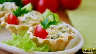 Рецепт Тарталеток с сырной начинкой