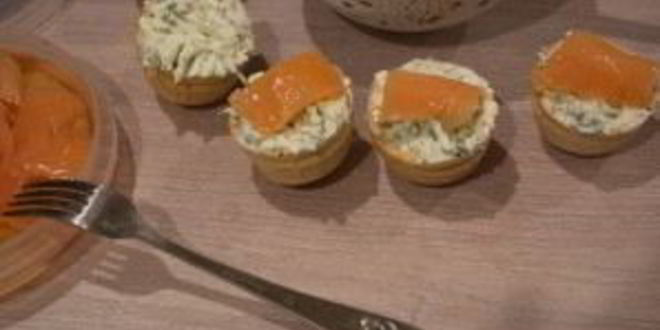 Рецепт тарталеток с творожным сыром и семгой