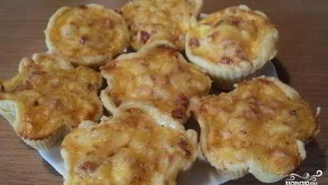 Рецепт Тарталеток с ветчиной и сыром