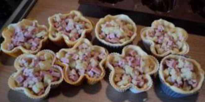 Рецепт тарталеток с ветчиной и сыром