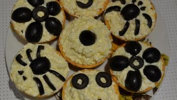 Рецепт Тарталеток с яйцом и сыром