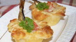 Рецепт Тарталеток со шпротами