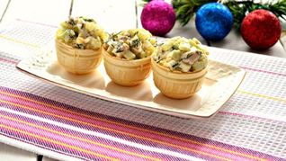 Рецепт Закуски из куриного мяса в тарталетках