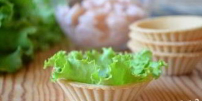 Рецепт закуски с креветками в тарталетках