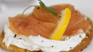 Рецепт Закусочных тарталеток с семгой
