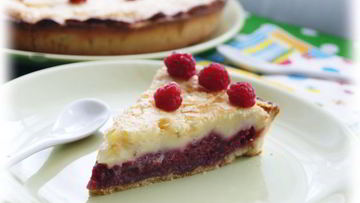Рецепт Малинового тарта со сливочной заливкой
