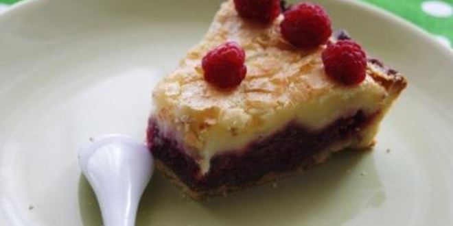 Рецепт малинового тарта со сливочной заливкой