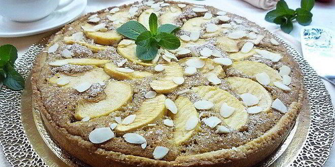 Рецепт миндального тарта с запеченным кремом