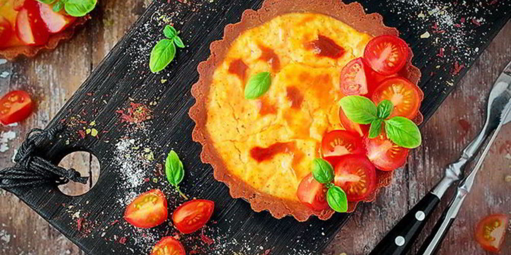 Как приготовить сырный тарт с паприкой и черри