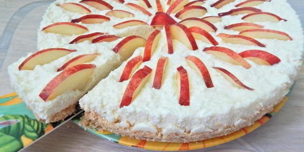 Как приготовить тарт без выпечки с творогом и нектаринами
