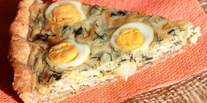 Рецепт тарта с капустой и перепелиными яйцами