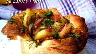 Рецепт Тарта с картофелем и беконом