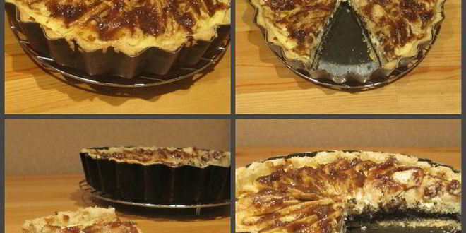 Рецепт тарта с маком, творогом и яблоками