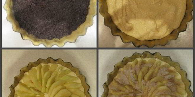 Рецепт тарта с маком, творогом и яблоками