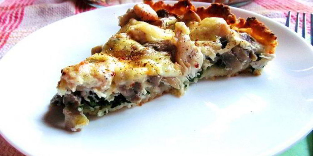 Как приготовить тарт взлетная полоса со шпинатом, курицей и грибами