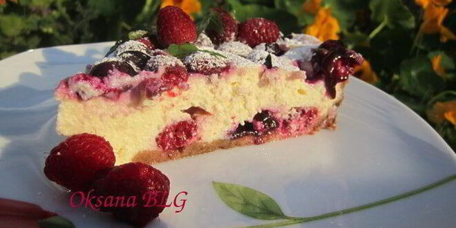 Рецепт тарта ягодно-творожный