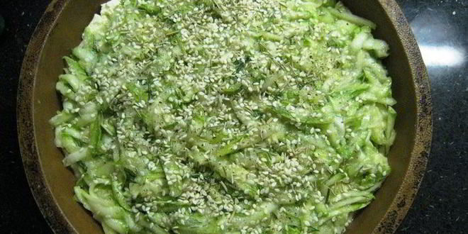 Рецепт творожного тарта с кабачковой начинкой