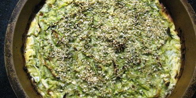 Рецепт творожного тарта с кабачковой начинкой