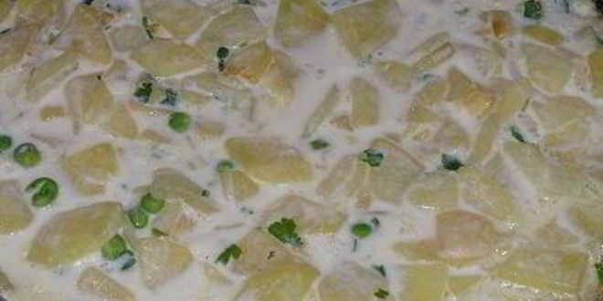 Рецепт тортильи с луком, чесноком и зеленым горошком