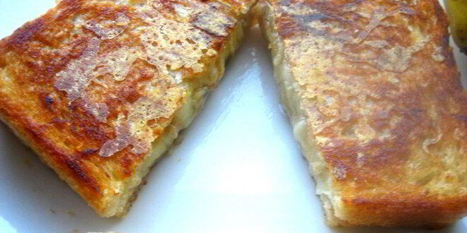 Рецепт хрустящего тоста с карамельным бананом