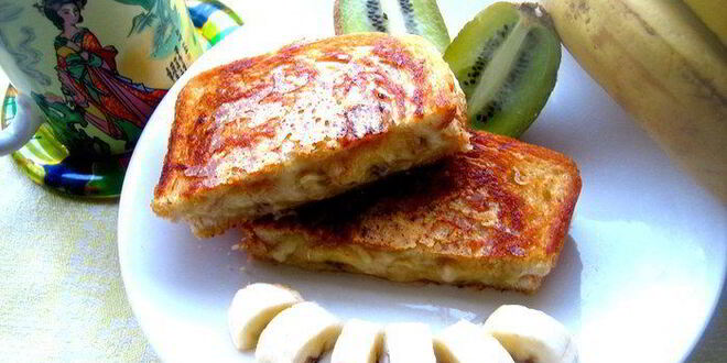 Рецепт хрустящего тоста с карамельным бананом