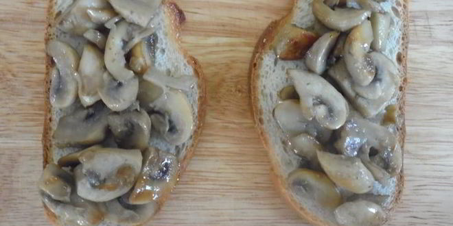 Рецепт тостов с шампиньонами